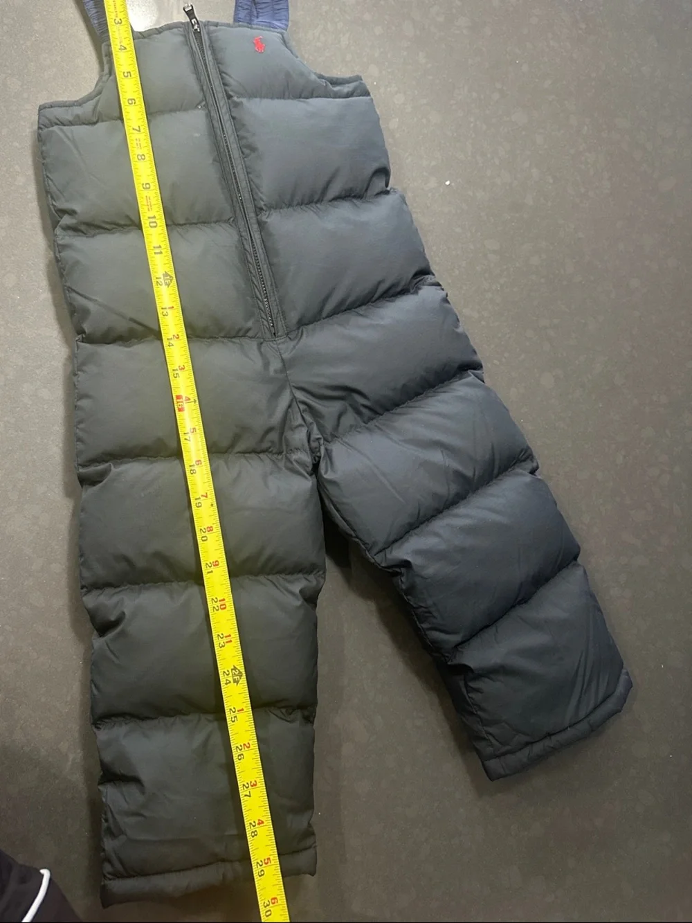 Ralph Lauren Navy Puffer Snow Bib with Red Logo